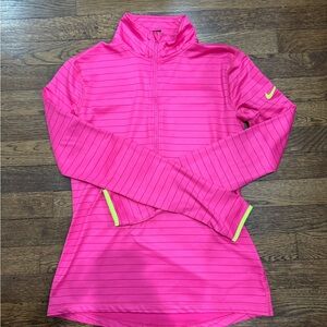 Nike Hot Pink Half-Zip Athletic Jacket with Neon Trim